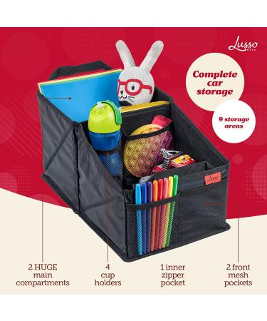 Lusso Gear Car Seat Organizer - 9 Compartment Storage for Toys, Magazines, Tissues & More (Unicorns) - Front or Backseat Organizer for Adults & Kids - Buy Online on GoSupps.com