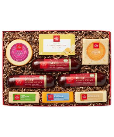 Hickory Farms Meat & Cheese Large Gift Box - Gourmet Food Basket for Family, Birthdays, Sympathy & Corporate Gifts - Buy Online on GoSupps.com