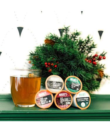Maud's 8 Blend Organic Tea Variety Pack 48ct | Solar Energy produced Green, Black, Peppermint, Chai, Matcha, Jasmine, Chamomile Lavender, English Breakfast & Earl Grey | Eco-Friendly Tea Sampler - Buy Online on GoSupps.com