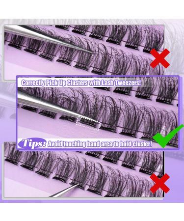 Self Adhesive Lashes Clusters - Fluffy Wispy Eyelash Extensions | Reusable Press On Lashes | No Glue Needed | 10-14mm C Curl | 126pcs by Yawamica - Buy Online on GoSupps.com