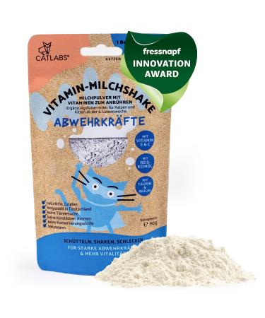 Catlabs 30 portions of defense |Vitamin milk shake for cats 90 g |Milk powder with vitamins & minerals |Cat milk supplementary feed |Cat milk powder for immune system