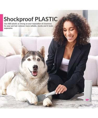 Pet Hair Remover - Double-Sided Brush for Couch Furniture Clothing Car Seat & Carpet - Self-Cleaning Fur Lint Brush for Dog & Cat Hair - New Grey - Buy Online on GoSupps.com