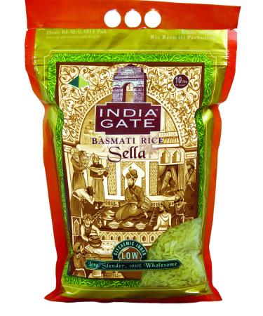 India Gate - Parboiled Basmati Rice - Golden Sella, 10 Pound Bag