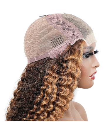BLY 32 Ombre Highlight Lace Front Wig - Deep Wave #427 Human Hair, Pre-Plucked, Glueless, 180% Density - Buy Online on GoSupps.com