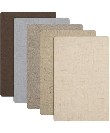 5 Pcs Fine Linen Repair Patches 8 x 11 Inch Self Adhesive Linen Fabric Patches Extra Large Size Iron on Patches for Clothes Linen Sofa Bed Chair Couch Furniture Repair, Multi Color