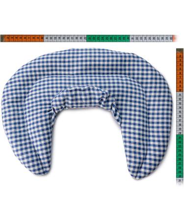 Cozy Blue-White Neck Pillow with Stand-Up Collar | Grape Seed Heat Pad | Perfect Neck Warmer for Travel - Buy Online on GoSupps.com