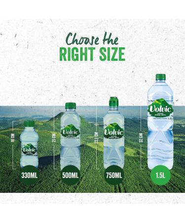 Volvic Natural Water Mineral Drinking Water Sustainably Sourced Water Bottle Box of 6 Volvic 1.5L Bottles - Buy Online on GoSupps.com
