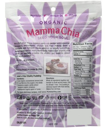 Mamma Chia Organic Black Seeds 6oz - Nutrient-Packed Superfood - Buy Online on GoSupps.com
