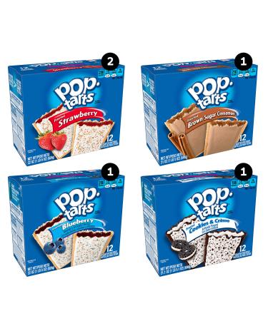 Pop-Tarts Four Flavor Variety Pack, 60 Count - Buy Online on GoSupps.com