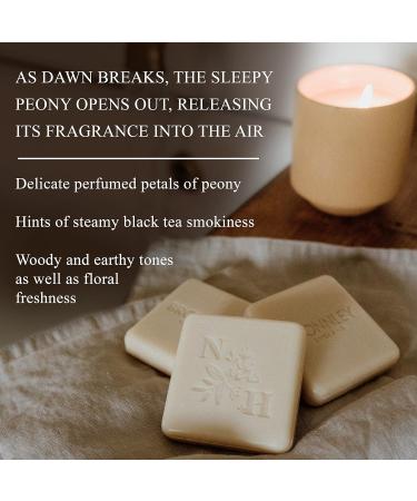 Bronnley England Black Tea & Peony Triple Milled Vegan Soap Bars - Set of 3 | Palm Oil-Free & Plastic-Free Packaging - 3.5oz each - Buy Online on GoSupps.com