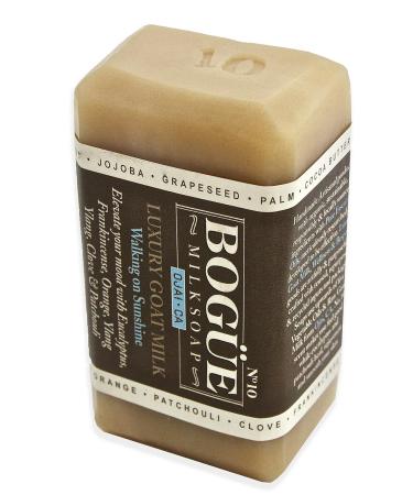 Handmade Goat Milk Soap - BOGUE No.10 Walking on Sunshine | 2 Bars Moisturizing Blend with Eucalyptus Orange Clove Frankincense Ylang Ylang & Patchouli - Shop Internationally - Buy Online on GoSupps.com