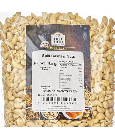 Old India Split Cashew Nuts 1kg - Buy Online on GoSupps.com