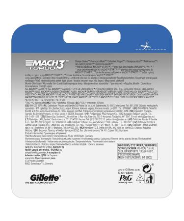Gillette Mach3 Turbo Replacement Blades - 12 Pack for Men's Razors | Blades Harder Than Steel | Buy Internationally - Buy Online on GoSupps.com