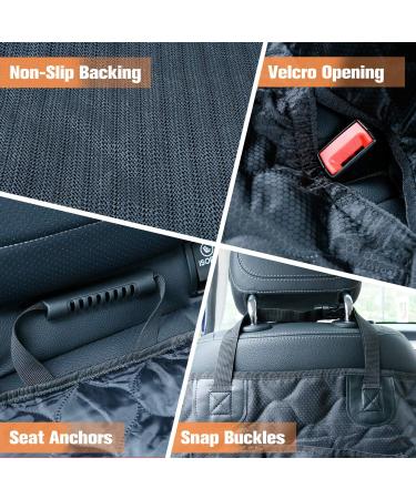 Peticon Waterproof Dog Car Seat Cover with Mesh Window - Nonslip, Scratchproof Hammock for Backseat - Fits Cars, Trucks, SUVs, Jeeps - Black - Buy Online on GoSupps.com
