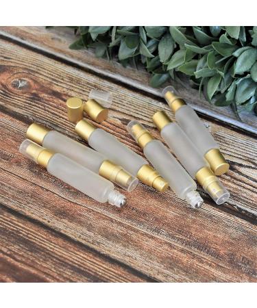 Frosted Clear 10ml Essential Oil Roller Bottle Set | Double-Ended Stainless Steel Roller Balls & Fine Mist Sprayer - 6 Pack for Essential Oils - Buy Online on GoSupps.com