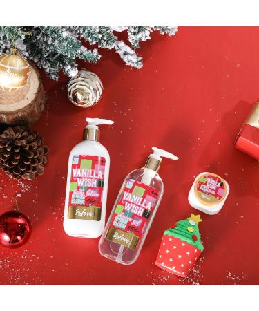 Luxury Spa Gift Set for Women Vanilla Scented Bath & Body Set | Perfect Birthday Gift - 4 Piece Body Butter Shower Gel Body Lotion & Mini Towel - Buy Online on GoSupps.com
