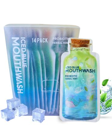 Skywin Travel Size Mouthwash - Mini Mouthwash Travel Size Mint Flavored Travel Mouthwash for Adults Travel Mouthwash Packets Prevents Cavities Individual mouthwash Packets (14 Pcs in 1 Pack)