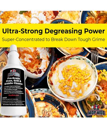 32 oz Concentrated Commercial Grill & Oven Cleaner - Fast-Acting Heavy-Duty Degreaser for Griddles, Fryers & Kitchen Surfaces - Buy Online on GoSupps.com
