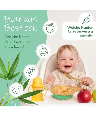 Babylovit Baby Dishes with Suction Cup - Stress-Free Bamboo Plates & Bowl for Kids | Perfect Dining Phase Accessories - Buy Online on GoSupps.com