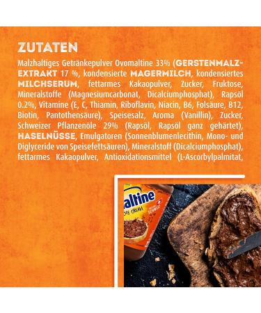 Ovomaltine Crunchy Cream Brot Spread - Palm Oil-Free Swiss Chocolate Cream with Crispy Pieces - 8 x 380g | Delicious Sweet Spread - Buy Online on GoSupps.com