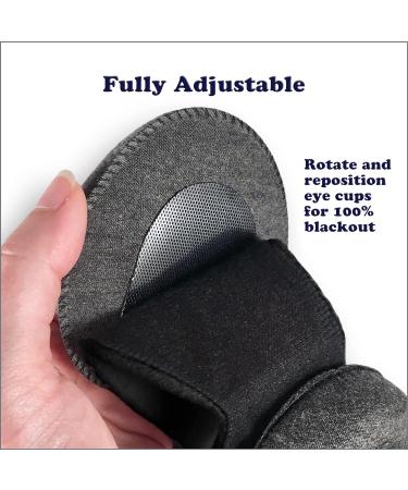 OwlzzZ Blackout Sleep Mask for Men & Women - 3D Contoured Adjustable Eye Mask for Side Sleepers - Black Hole - Buy Online on GoSupps.com