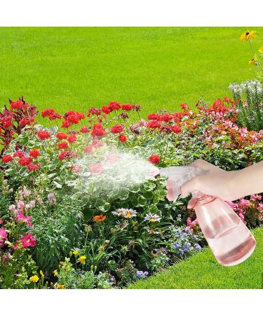 Gvolatee 3 STK 500ml Refillable Spray Bottles - Transparent Plastic Atomizer for Plants Hair and Cleaning - Professional Water Spray Bottle in Pink - Buy Online on GoSupps.com