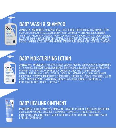 CeraVe Baby Bath Time Essentials Gift Set - Baby Wash, Lotion, & Diaper Rash Cream - Fragrance & Paraben-Free - 8oz Shampoo, 8oz Lotion, 3oz Ointment - Buy Online on GoSupps.com