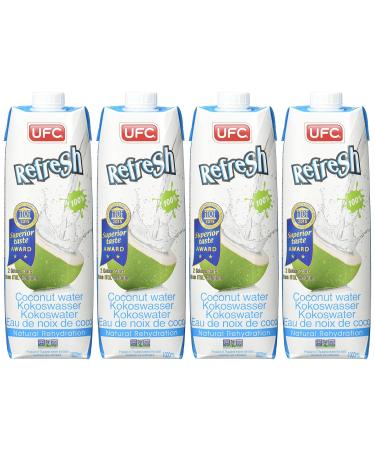 UFC Pure Coconut Water 100% Pure (1L x 4) - Authentic Thai Coconut Water for Hydration - Buy Online on GoSupps.com