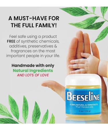 Beeseline 100% Natural Petroleum Jelly Alternative - 8 oz | Eco-Friendly & All-Natural Moisturizer - Buy Online on GoSupps.com