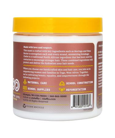 Alaffia Beautiful Curls Chebe Powder Deep Conditioning Hair Mask 8oz - Healthy Hair Growth & Thick Curly Hair Products with Shea Butter, Vitamin E, Moringa - Strengthen Collection - Buy Online on GoSupps.com