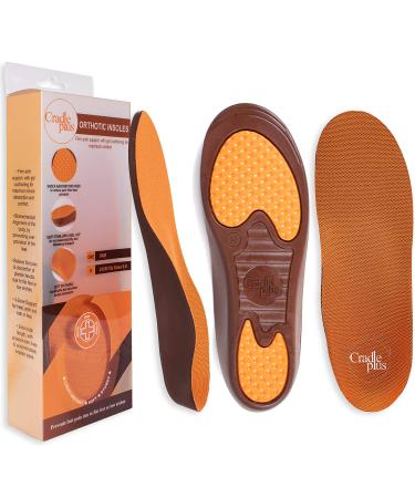 Plantar Fasciitis Shoe Inserts for Women | Arch Support Insoles | 24cm - Size K (6-8) US | Trim to Fit I Kids Orthotic Insoles with Cushion for Flat Feet or High Arch | Relieve Heel and Foot Pain Orange 24cm K (6 - 8) US