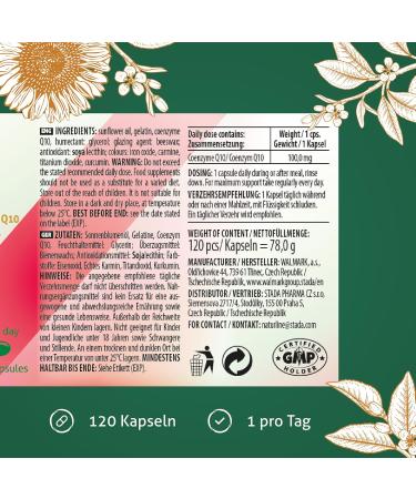 NaturLine Co-ENEGY Q10 100mg | 120 Capsules | Natural Origin | 4-Month Supply | Oil-Based for Optimal Absorption - Shop Now! - Buy Online on GoSupps.com