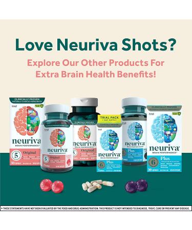 Neuriva Brain + Energy Shots - Nootropic Supplement for Focus & Energy Boost - 12 Count Strawberry Lemonade - Buy Online on GoSupps.com