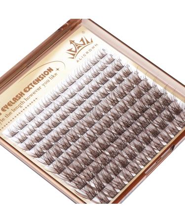 Brown Eyelash Clusters | Natural Wispy Lash Extensions 120Pcs | ALICROWN A- Dark Brown DIY Individual Lashes - Buy Online on GoSupps.com