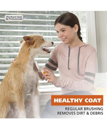 Wahl Premium Large Pet Slicker Brush for Dogs and Cats - Ergonomic Design with Rubber Grips for Comfortable Brushing - Model 858407 - Buy Online on GoSupps.com