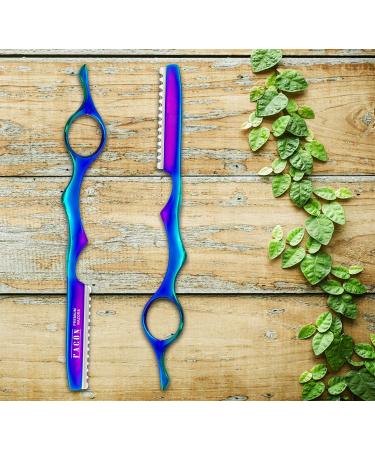 Fac n Professional Hair Styling Thinning Texturizing Feather Razor + 10 Replacement Blades - Buy Online on GoSupps.com