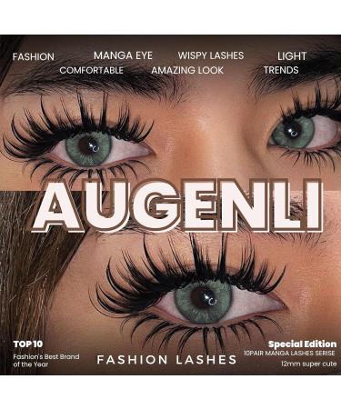 10 Pairs Manga Lashes - Wet Look 16mm D Curl Spiky Volume Faux Mink Anime & Cosplay Lashes - Thick Manhua False Eyelashes (SD01) - International Shipping Available - Buy Online on GoSupps.com