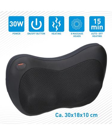 Grundig Massage Device - Infrared Heating Massage Cushion for Back & Neck | 4 Head Massage - Home & Car Use with 15-Minute Timer - Buy Online on GoSupps.com