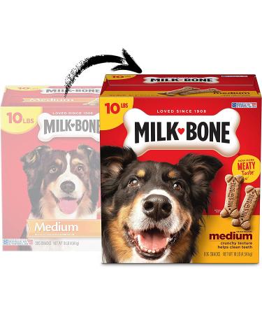 Milk-Bone Original Dog Treat Biscuits Medium 10lb - Crunchy Texture for Teeth Cleaning - Buy Online on GoSupps.com