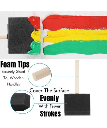 Bates 4 Inch Foam Paint Brushes - 8 pcs, Sponge Brushes for Painting and Staining - Buy Online on GoSupps.com