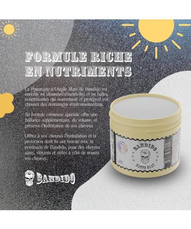 Bandido Matte Clay 125ml Strong Hold Hair Wax for Men Matte Effect Hair Styling Clay for Men I - Buy Online on GoSupps.com