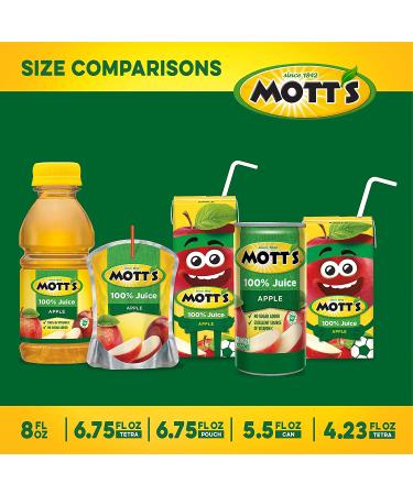Mott's Original Apple 100% Juice 6.75 Fl Oz (Pack of 8) - Refreshing and Delicious Apple Juice - Buy Online on GoSupps.com