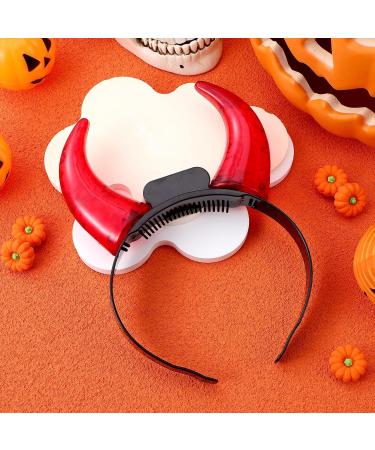1pc Demon Horn Headband Light Favor Horn Costume Sequin Devil Horns Hirns Neon Halloween Headband for Women Led Horns Halloween Decorative Hairband Kit Electronic Components Red - Buy Online on GoSupps.com