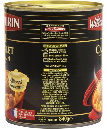 William Saurin Cassoulet Toulousain with Goose Fat 840 g - Buy Online on GoSupps.com