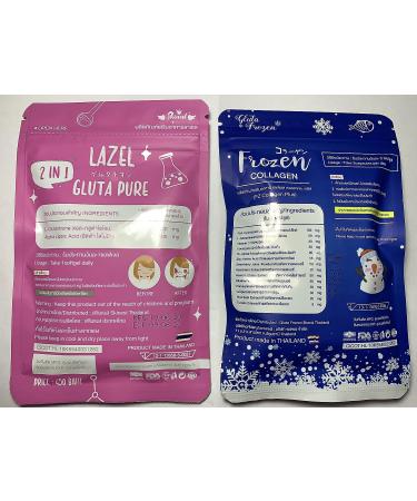 Gluta Frozen Collagen 2 In 1 Whitening Capsules - Nourishes Skin, Reduces Freckles, Dark Spots & Acne, Promotes Healthy Hair & Nails - 60 Capsules - Buy Online on GoSupps.com