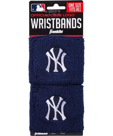 Franklin Sports MLB New York Yankees Logo Baseball Wristbands - Officially Licensed Sweatbands for Costumes and Uniforms - Pair - Buy Online on GoSupps.com