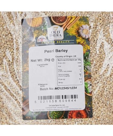Old India Pearl Barley 2kg - Premium Quality Barley for Cooking and Baking - Buy Online on GoSupps.com