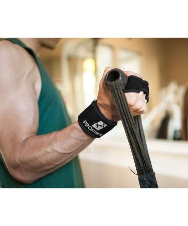 ProFitness Cross Training Gloves with Non-Slip Palm & Wrist Wrap Support | Prevent Calluses, Perfect for WODs & Weightlifting | Black, Medium | Men & Women - Buy Online on GoSupps.com