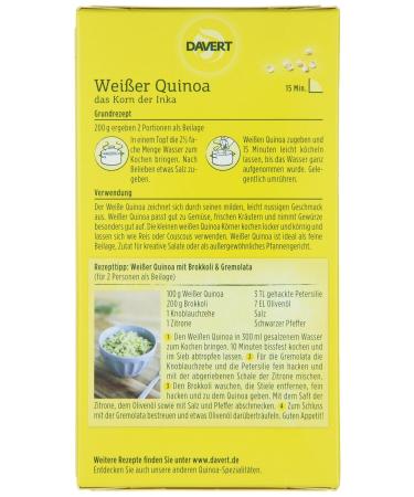 Davert Organic White Quinoa (200g) - Premium Superfood for Healthy Cooking - International Shipping Available - Buy Online on GoSupps.com