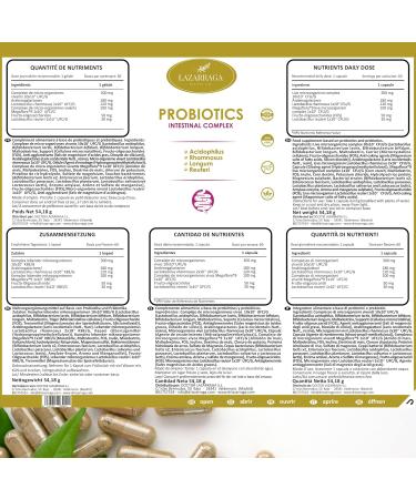 Lazarraga Probiotic - 30 Billion CFU 11 High-Quality Strains Including Lactobacillus & Bifidobacterium - Shop Internationally - Buy Online on GoSupps.com